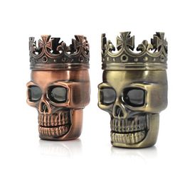 New Arrival Classic Hot King Skull Metal Tobacco Herb Spice Grinder 3 Layers Crusher Hand Muller c748