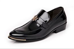 shining black leather shoes