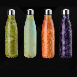 Coloful Cola Shaped Bottle Insulated Double Wall Vacuum high-luminance Water Bottle Creative Thermos bottle Coke cups 17 oz