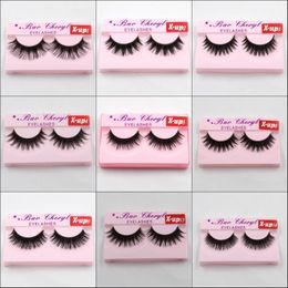 X-up 3D Strip Mink Lashes Natural Thick Handmade False Fake Eyelashes Eye Lashes Makeup Extension Hot Sale