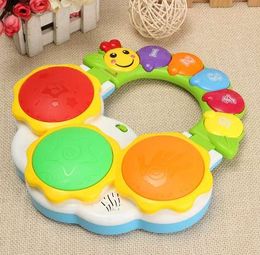 Puzzled Educational Electronic Hand Clap Drum Light Music Childhood White Yellow Mixed Learning Musical Toys Gifts For Baby