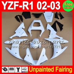 8Gifts Unpainted Full Fairing Kit For YAMAHA YZF-R1 02-03 YZF R1 YZFR1 R 1 YZF1000 1000 YZF-1000 02 03 2002 2003 Fairings Bodywork Body HOT