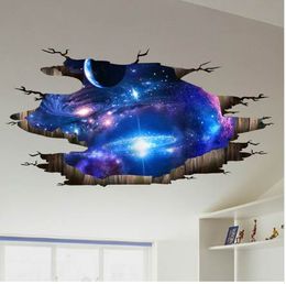 [SHIJUEHEZI] Outer Space Planets 3D Wall Stickers for Living Room Bedroom Floor Decoration Vinyl DIY Home Decor Wall Decals