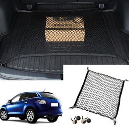 For Mazda CX-7 Car Auto vehicle Black Rear Trunk Cargo Baggage Organiser Storage Nylon Plain Vertical Seat Net