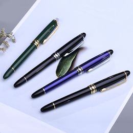 0.5mm Luxury Gold Plated metal ballpoint pen Black Blue Ink Rollerball Pen Luxury Business Gift signing pen with Gift Box Can printing Logo