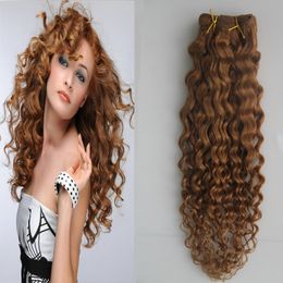 100% Niet Remy Human Hair Extensions Peruaanse Haar Bundels Diepe Krullend Wave Human Hair Extensions Remy 1 Bundels 1 stuk Weave