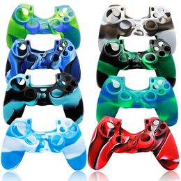 Gamepad Camo Camouflage Soft Silicone Cover Case Protection Skin Sleeve for Playstation 4 PS4 Slim Pro Controller DHL FEDEX UPS FREE SHIPPING