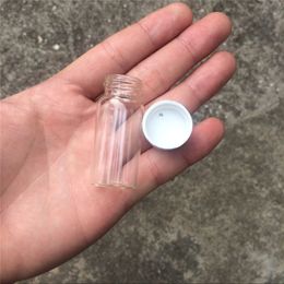 10ml Glass Bottles Screw Cap Silver Aluminium Lid Empty Glass Jars Vials Bottles Sealing up Jars 10ml 100pcs