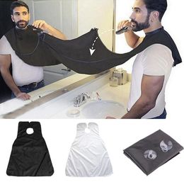 Man Bathroom Apron Black Beard Care Trimmer Hair Shave Apron for Man Waterproof Floral Cloth Household Cleaning Protections
