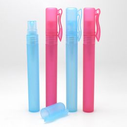 New 10ml Mini Colorful Travel Portable Plastic Perfume Pen Empty Refillable Spray Bottles Free Shipping LX3026
