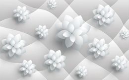 Custom Photo Wallpaper 3D Stereo Original three-dimensional flower 3D fashion elegant background TV Background Wall Mural Wall Paper