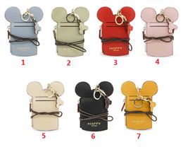 cartoon ear letter happy dream keycahains Lanyard neck strap card holder Name Credit Card Holders coin purse