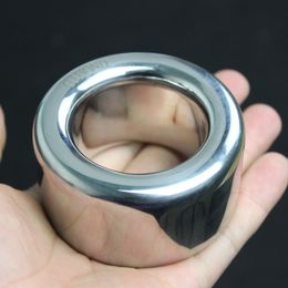 18 Sizes Cockring Stainless Steel Penis Weight Scrotum Pendant Ball Stretcher Cock Ring Testicle Pendants Rings Heavy Bondage Kit Sex Toys for Men BB-212