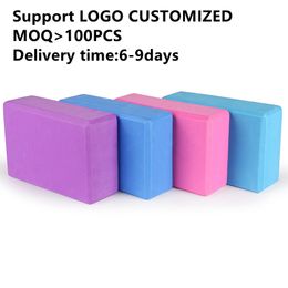 Logo customized! 100pcs Gym Exercises Physio Massage Foam Yoga Block Eco-friendly Non-slip Gym Exercise EVA Floor Mat