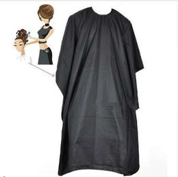 Fast Free Shipping Handmade Black Salon Hairdressing Hairdresser Hair Cut Cutting Gown Barber Cape Cloth Factory Price Wholesale