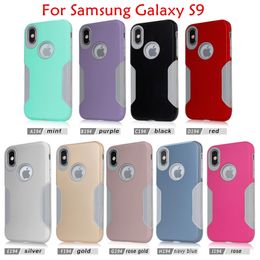 Armor Hybrid Case para iphone 7 plus funda iphone 6 plus para Samsung Galaxy s9 plus funda de teléfono gris fibra de carbono B