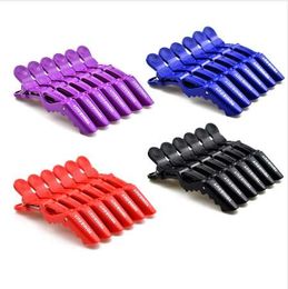 NEW 6Pcs/Lot Professional Salon Section Hair Clips DIY Hairdressing Hairpins Plastic Hair Care Styling Accessories Tools Hair Clips