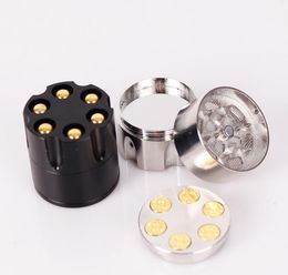 Creative bullet clip grinder 3 layer metal manual grinder smoking accessories Mini 30mm