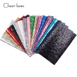 22*30CM Solid Colour Glitter Fabric Apparel Sewing Accessories Garment Decorative Sewing Material Wedding Party Decoration