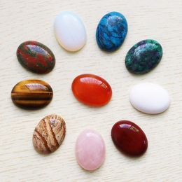 Toptan Renk karıştırma Doğal taş Oval CAB CABOCHON Gözyaşı Boncuk 30mm * 22mm DIY Takı yapımı yüzük kadınlar hediye için ücretsiz 10 ...