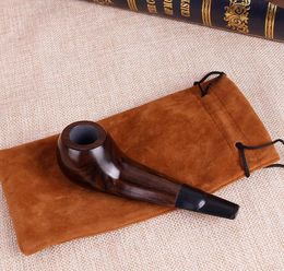 Ebony wood, straight type filter pipe, wooden old style small pipe, mini old bucket.