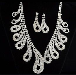 Hot Style European and American curvilinear water drop wedding Jewellery bridal necklace set wedding wedding dress accessories fashion classic