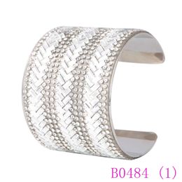 3pcs Brand Arrows Wide Cuff Bangle for Women Shiny Rhinestone Silver Gold Colour Christmas New Year Gift Drop Shipping Jewellery B0484