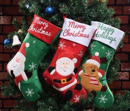 New Christmas stockings Christmas decorations old elk Christmas gift gift bag candy bag pendant gifts cartoon