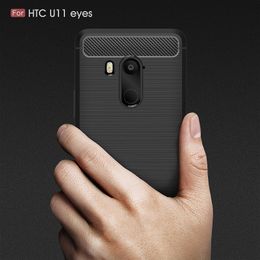 10PCS 2018 New CellPhone Cases For HTC U11 Plus Carbon Fiber heavy duty case for HTC U11 eyes U11 life cover Free shipping