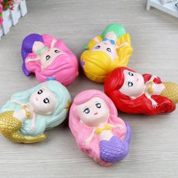 Jumbo Squishy Mermaid 15cm Squishy Beauty Mix Color Wedding Gift Slow Rising Cream Scented Fun Kids Toy For Children Gift Anti-Stress Toy