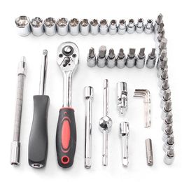 Freeshipping 46Pcs/lot Drive Heavy Duty Telescopic Shaft Ratchet Handle Socket Wrench Spanner Set