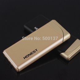 Free Shipping Honest Ultra Thin Hot Pink Jet Flame Butane Gas Cigarette Cigar Windproof Black and Gold Lighter