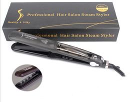 Hot Sale Steam Function Flat Iron Tourmaline Ceramic Vapour Professional Hair Straightener with Argan Oil Infusion Straightening Irons