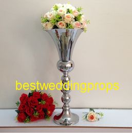 H63cm)tall Colour wedding mental candelabras metal candlesticks flower bowl for wedding decoration Centrepieces best0209