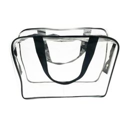 Fashion Environmental Protection PVC Transparent Cosmetic Bag Women Travel Make up Toiletry Bags Makeup Handbag Organizer Case