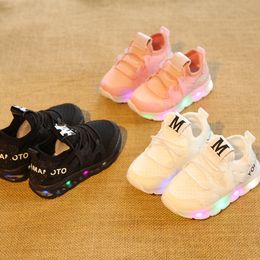 New brand fashion LED kids sneakers for boys girls shoes hot sales summer/Autumn glowing Cool casual baby children shoes