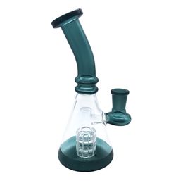 7.5 Inch Glass Water Bong Oil Rigs With Free Glass Bowl 14mm Female Heady Recycler Glass Beaker Bongs Dab Rigs Water Pipes