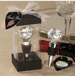 Hot sell vineyard collection crystal wine bottle stopper wedding Favours 100 PCS free shipping