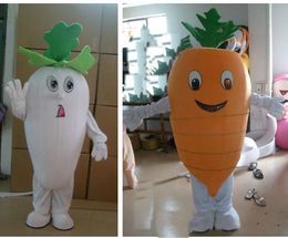 2018 High quality Adult size Carrot Mascot Costume Vegetable White/Red Carrot Mascot Birthday Party Fancy Dress Free Shipping