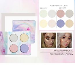 2018 new4colour HANDAIYAN Chameleon Highlighter Palette Face Contour Makeup Highlighting Bronzer Glow Aurora Shimmer Eyeshadow Cosmetic Kit