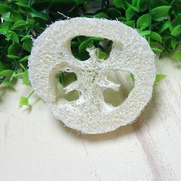 about 6-7 5cm in diameter is about 1 9cm round 150PCS Lot Natural Loofah Luffa Loofa Pad Spa Bath Facial Soap Holder Drop325N