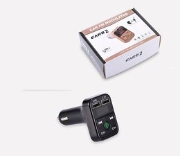 B2 Bluetooth FM Transmitter Hands Free Car Kit MP3 Player TF Flash Music USB Charger Wireless Headset FM Modulator 30PCS/LT