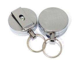 High Resilience Steel Wire Key Chain Ring Wire Rope Chain Recoil Metal Retractable Alarm Anti Lost Belt Clip Gift SN1528