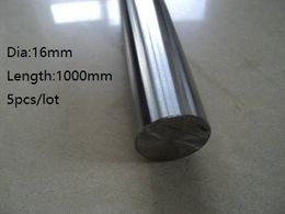 5pcs/lot 16x1000mm Dia 16mm linear shaft 1000mm long hardened shaft bearing chromed plated steel rod bar for 3d printer parts cnc router