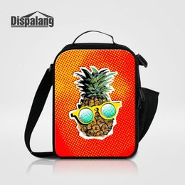 3D Printing Pineapple Insulated Lunch Cooler Bags For Children Girls Lovely Cute Yellow Fruit Food Picnic Bag Lunchbox Kids Small Lancheira