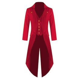 Blazers 2018 New Plus Size Men Tuxedo Jackets Tail Coat Steampunk Gothic Performance Uniforms Cosplay Party Clothes S/M/L/XL/2XL/3XL/4XL