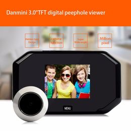 Freeshipping 3.0" HD LCD Viewer Digital Peephole Viewer Camera 2.0MP Professional Colour Screen Video-eye Video Recorder Night vision