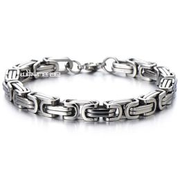 Men 9K 9CT White Gold GF 19cm -24cm Long Length 8mm Width Heavy Bracelet Bangle B106