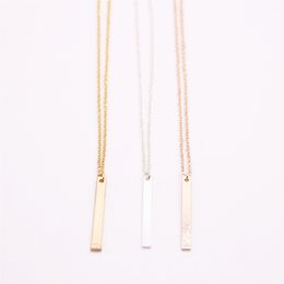Silver Colour necklaces South America style cuboid Pendant necklace Strip clavicle necklaces the to women