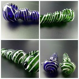 Mini 11cm Colourful Glass Pipe Smoking Pipes Handmade Pretty Pattern Decorative Arts Innovative Design High Temperature Resistance DHL Free